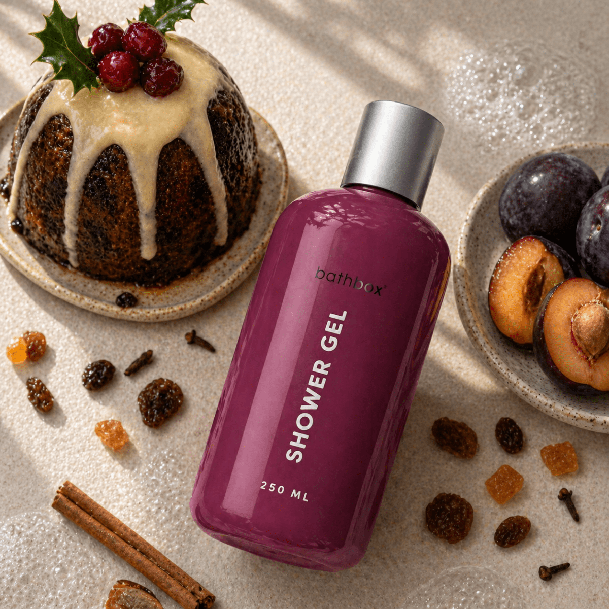 Plum Pudding Shower Gel by Bath Box Australia