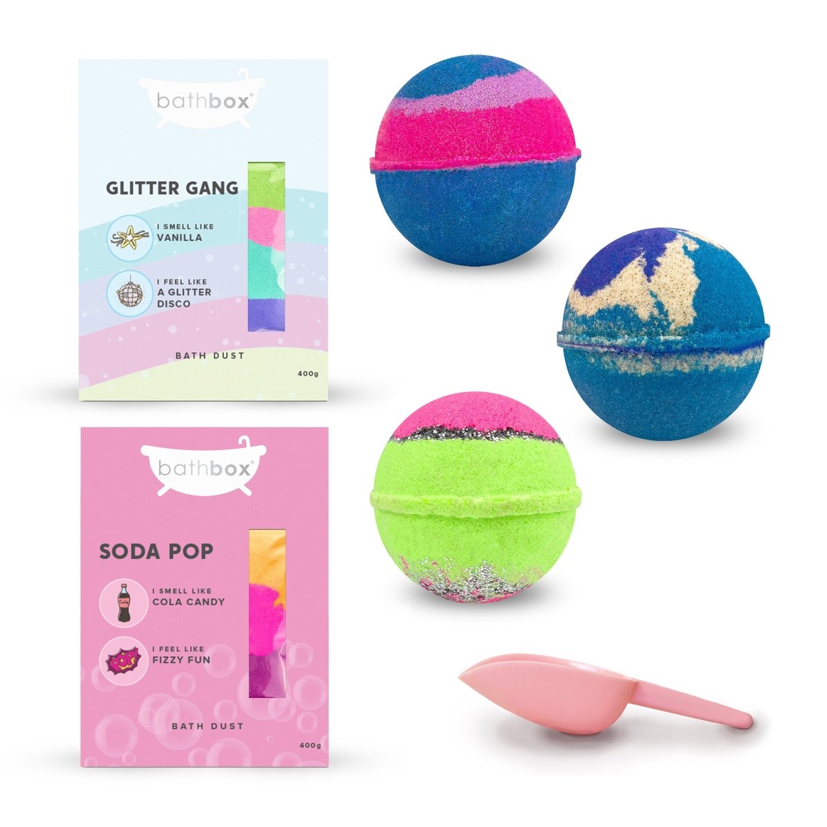 Glitter Combo Bundle Bath Gift Set - Bath Bombs & Dust by Bath Box Australia