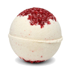 Humbug Christmas bath bomb with red glitter, 220g, by Bath Box