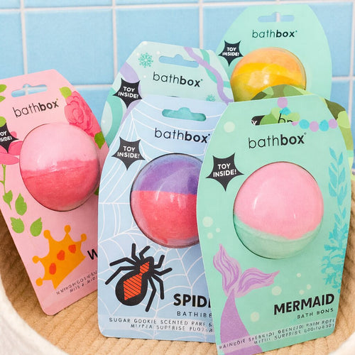 Kids bath bombs with a surprise toy inside!