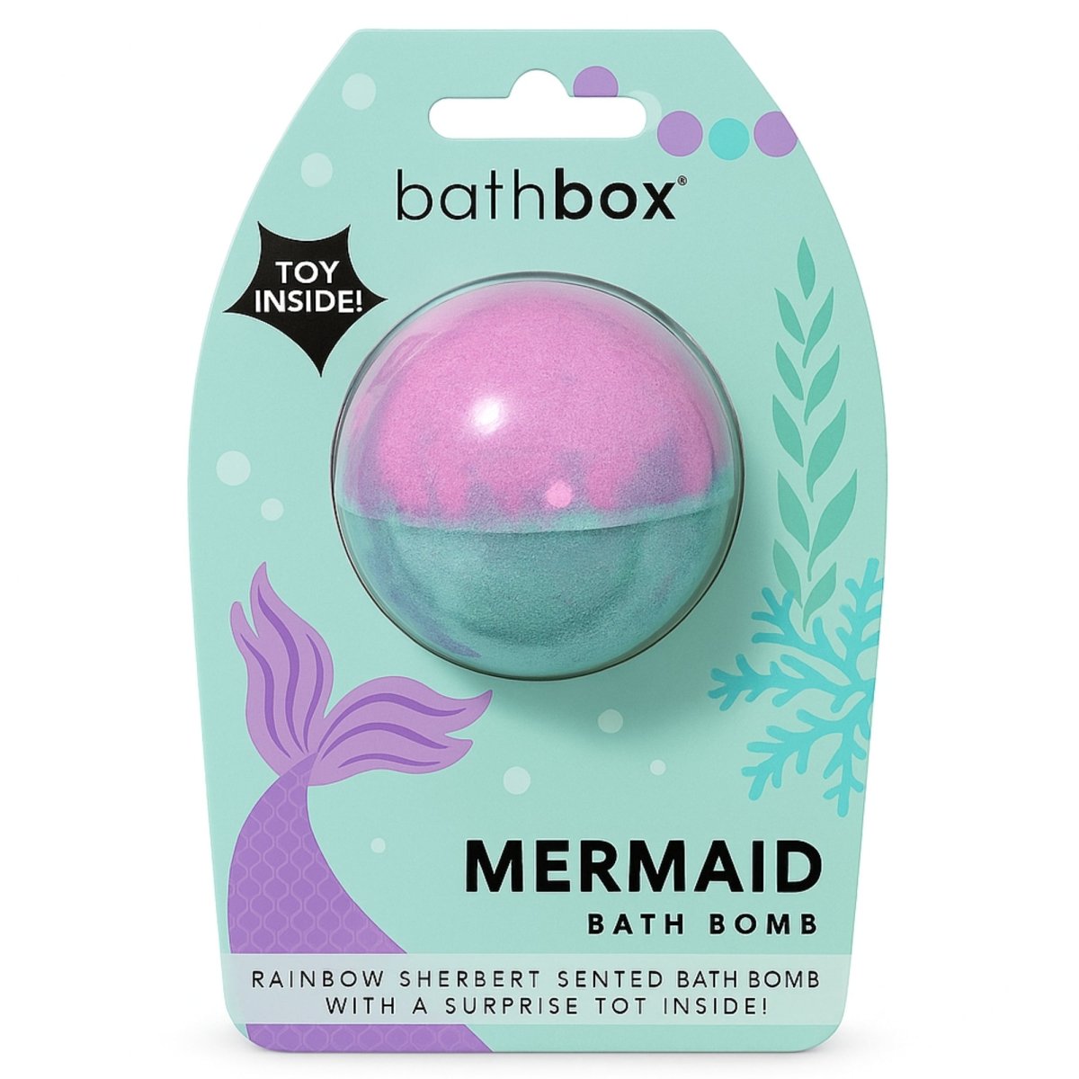 Mermaid Kids Bath Bomb Fizzer With Toy by Bath Box Australia