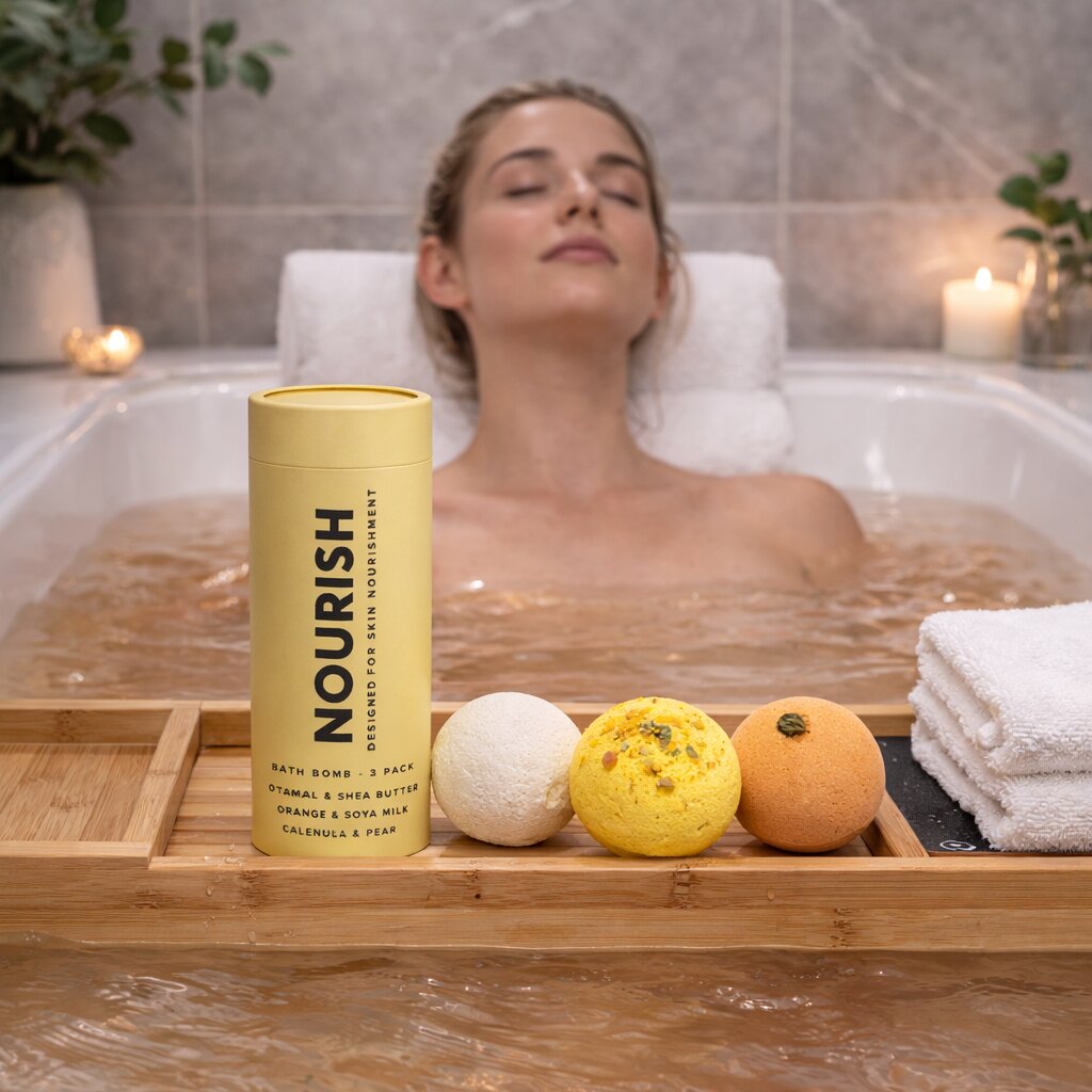 Nourish Bath Bombs Bath Gift Set Bundle - Bath Box Australia