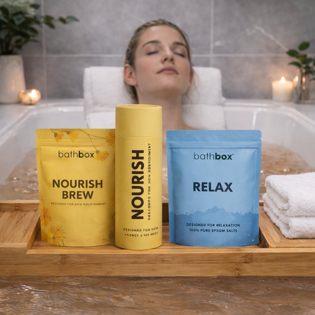 Nourish Starter Bath Gift Set - Bath Bombs, Salts & Soaks Bundle