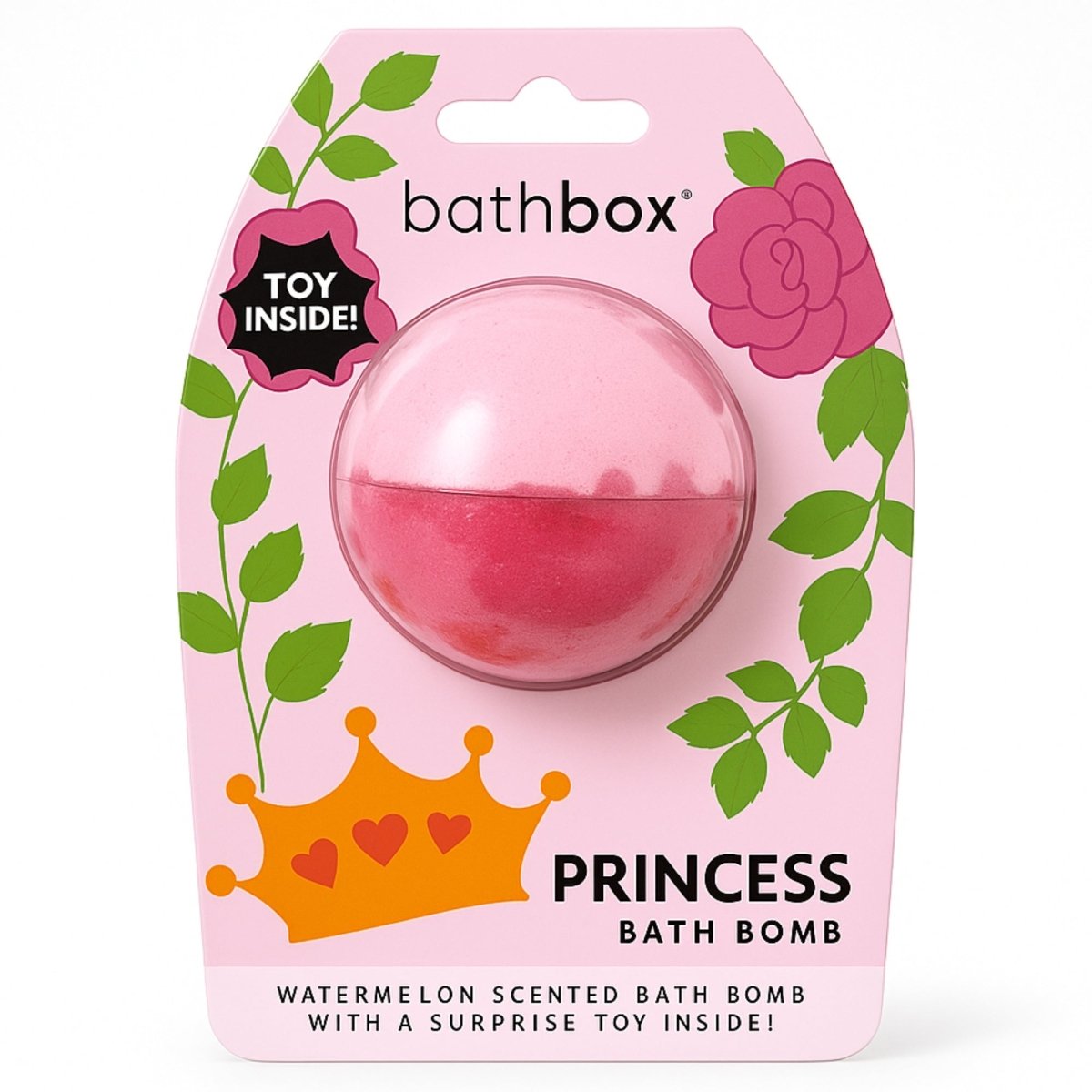 Princess Kids Bath Bomb Fizzer With Toy Inside by Bath Box Australia