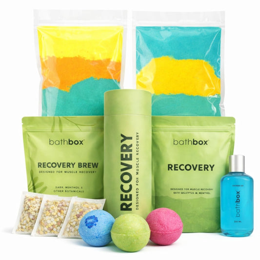 Recovery Complete Bath Gift Set - Bath Bombs, Salts, Soaks & Bubble Bath Bundle