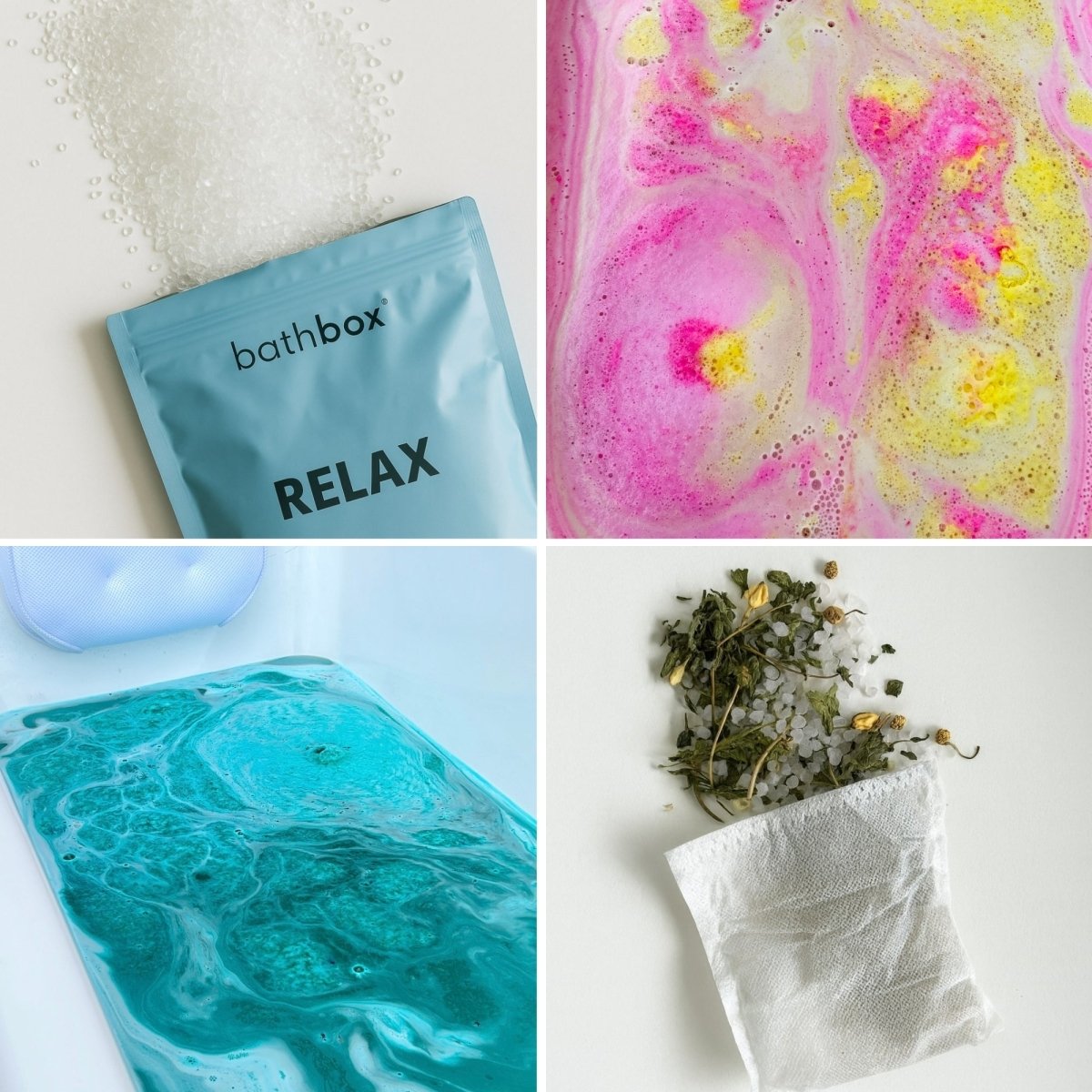 Relax & De-Stress Bath Gift Set - Bath Bombs, Salts & Soaks by Bath Box Australia