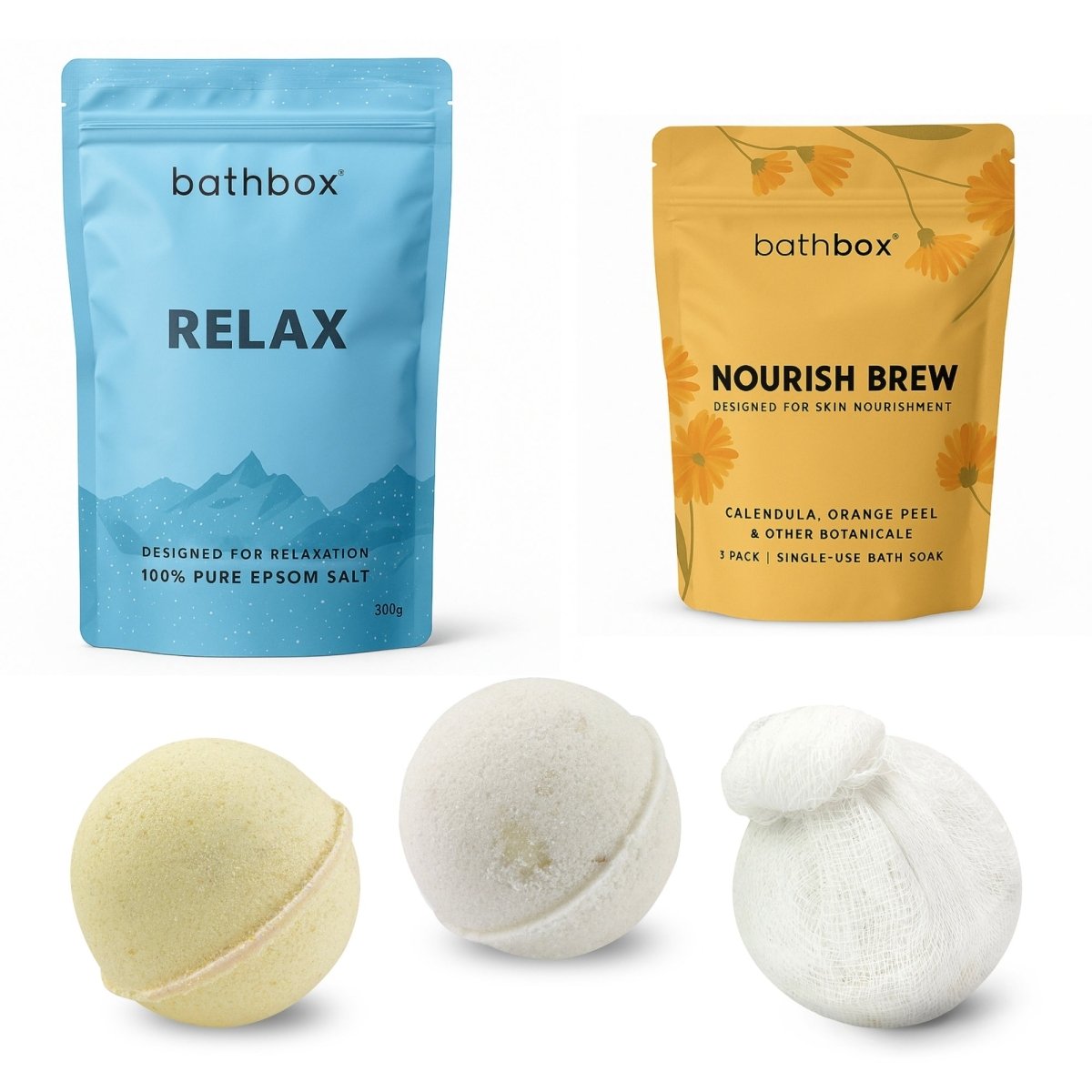 Sensitive Skin, Eczema & Psoriasis Bath Soak Gift - Bath Bombs, Bath Salts by Bath Box Australia