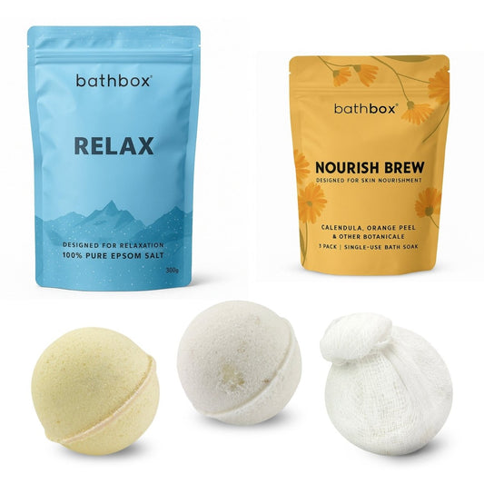 Sensitive Skin, Eczema & Psoriasis Bath Soak Gift - Bath Bombs, Bath Salts by Bath Box Australia