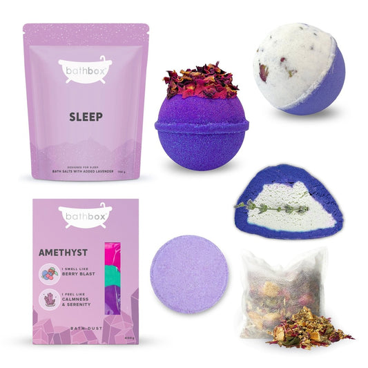 Sleep Bath Gift Set Bundle - Bath Bombs, Salts & Soaks by Bath Box Australia