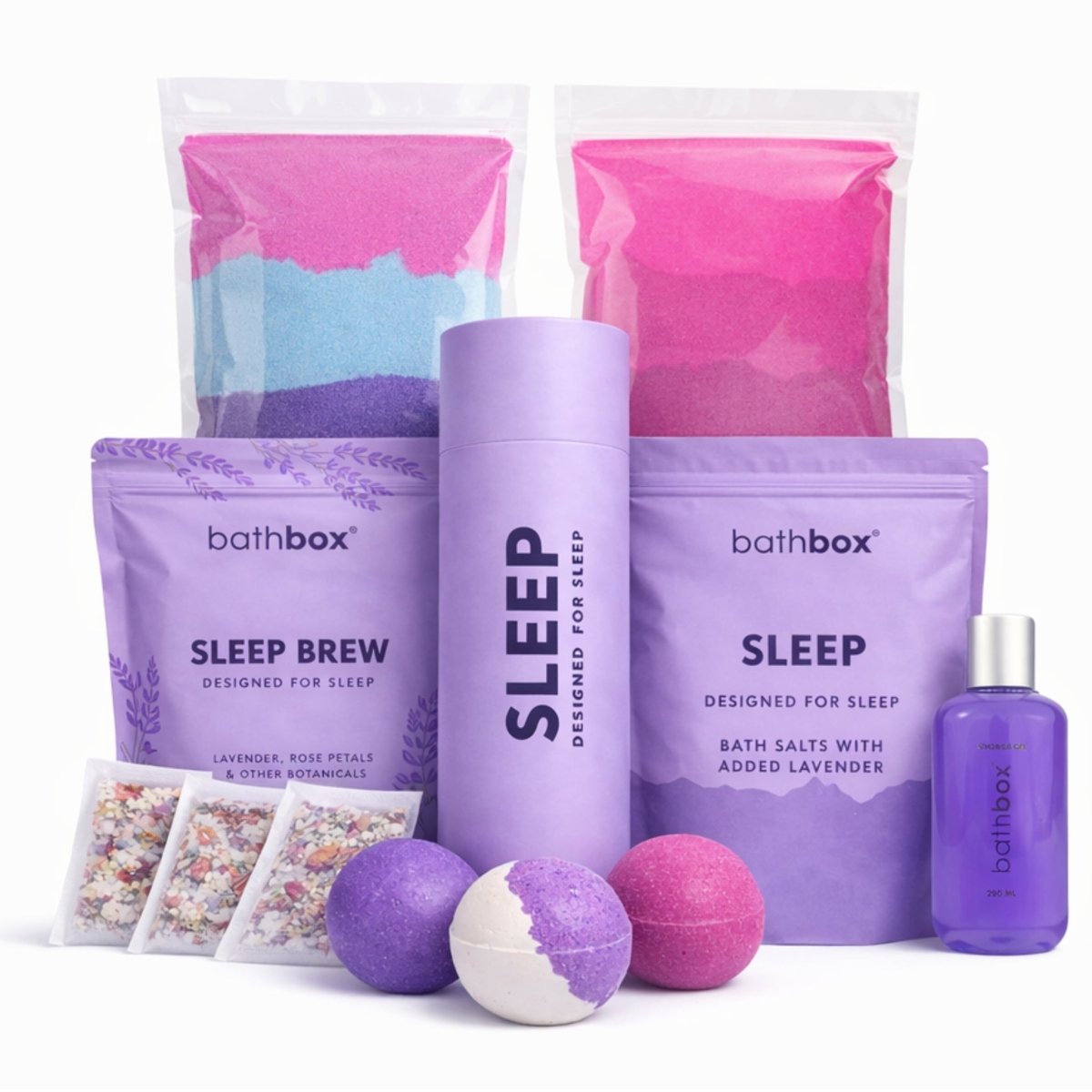 Sleep Complete Bath Gift Set - Bath Bombs, Salts, Soaks & Bubble Bath Bundle