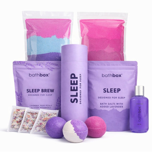 Sleep Complete Bath Gift Set - Bath Bombs, Salts, Soaks & Bubble Bath Bundle