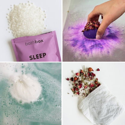 Sleep Bath Gift Set Bundle - Bath Bombs, Salts & Soaks by Bath Box Australia