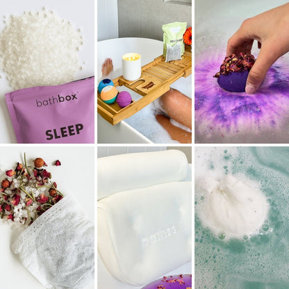 Sleep Bath Gift Set Bundle - Bath Bombs, Salts & Soaks by Bath Box Australia