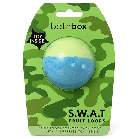 SWAT Army Kids Bath Bomb Fizzer With Toy Inside by Bath Box Australia