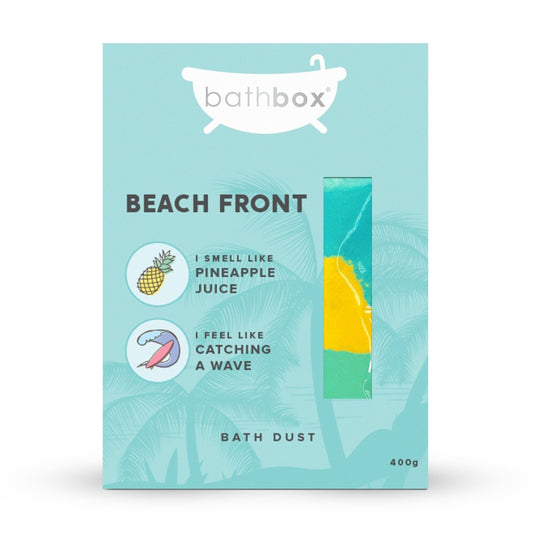 Beachfront Bath Dust for Kids & Adults - Colourful Glitters & Pineapple Juice Fragrance - Made in Australia by Bath Box