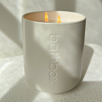 Camelia Lotus Candle - Natural Soy Wax, Large Triple Scented, Strong Double Wick Candle by Bath Box Australia