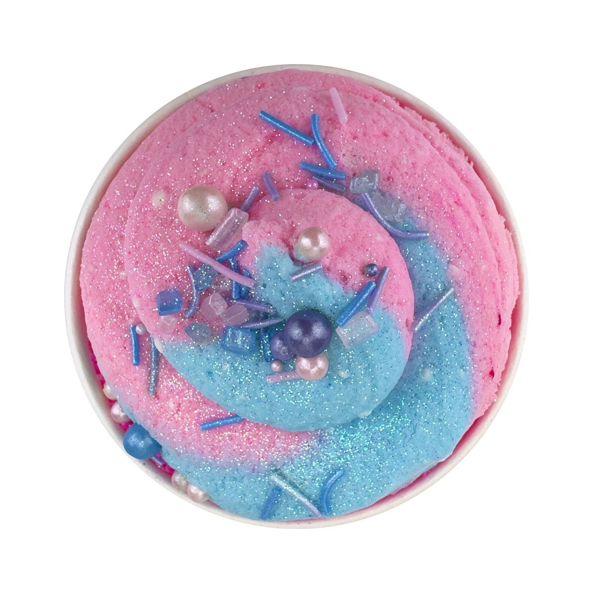 Fairy Floss Bath Bomb Ice Cream Cup for Kids & Adults - Large Colourful Glitter & Sprinkles - Made in Australia by Bath Box