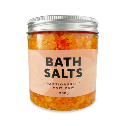 Passionfruit Bath Salts - Epsom Magnesium & Sodium Chloride Soak - Bath Box Australia