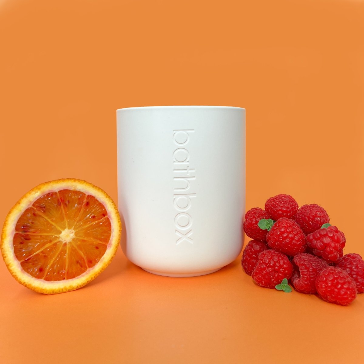 Raspberry Orange Candle - Natural Soy Wax, Large Triple Scented, Strong Double Wick Candle by Bath Box Australia