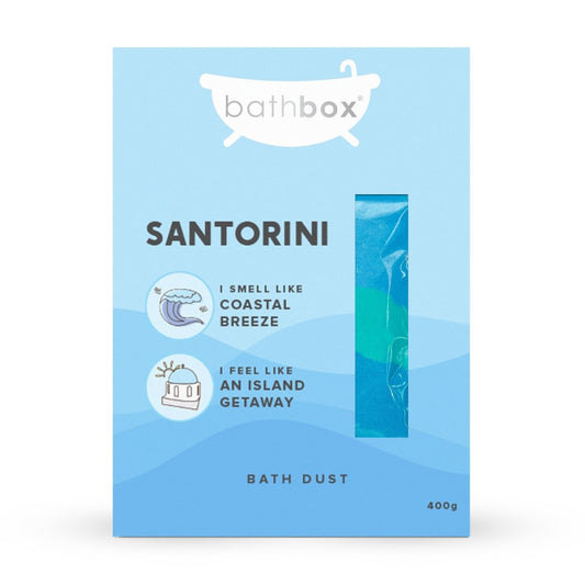 Santorini Bath Dust for Kids & Adults - Colourful Glitters & Coastal Breeze Fragrance - Made in Australia by Bath Box