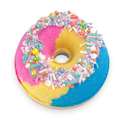 Sugar Donut Bath Bomb for Kids & Adults - Colourful Sprinkles & Vanilla Sugar Fragrance - Made in Australia by Bath Box