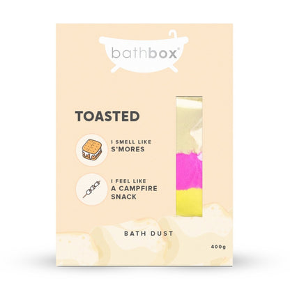 Toasted Bath Dust for Kids & Adults - Colourful Glitters & S'Mores Fragrance - Made in Australia by Bath Box