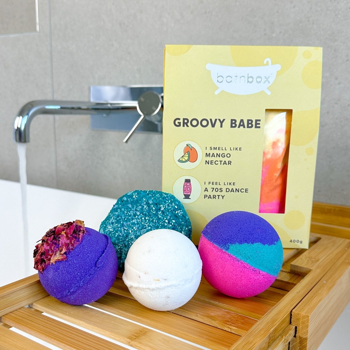 The Best Sellers Bath Gift Set with Bath Pillow & Bath Caddy, Bath Bombs, Bubble Bar & Dust - Made in Australia by Bath Box