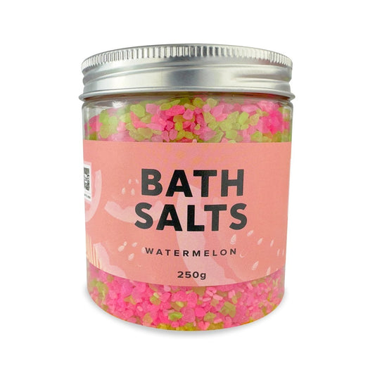 Watermelon Bath Salts - Epsom Magnesium & Sodium Chloride - Bath Box Australia